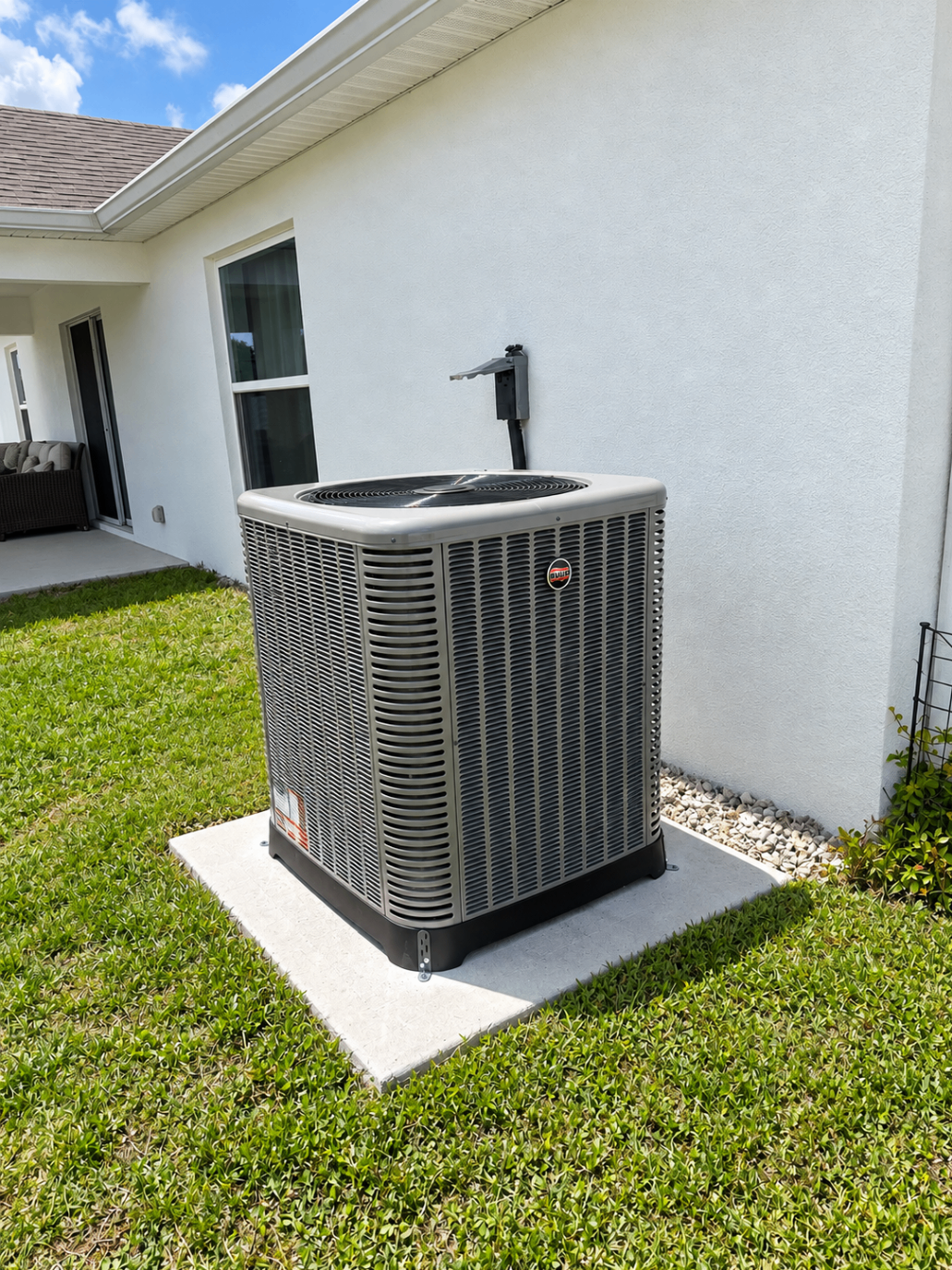 New outdoor condenser install